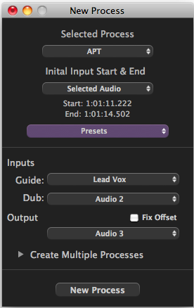 New Process Window static